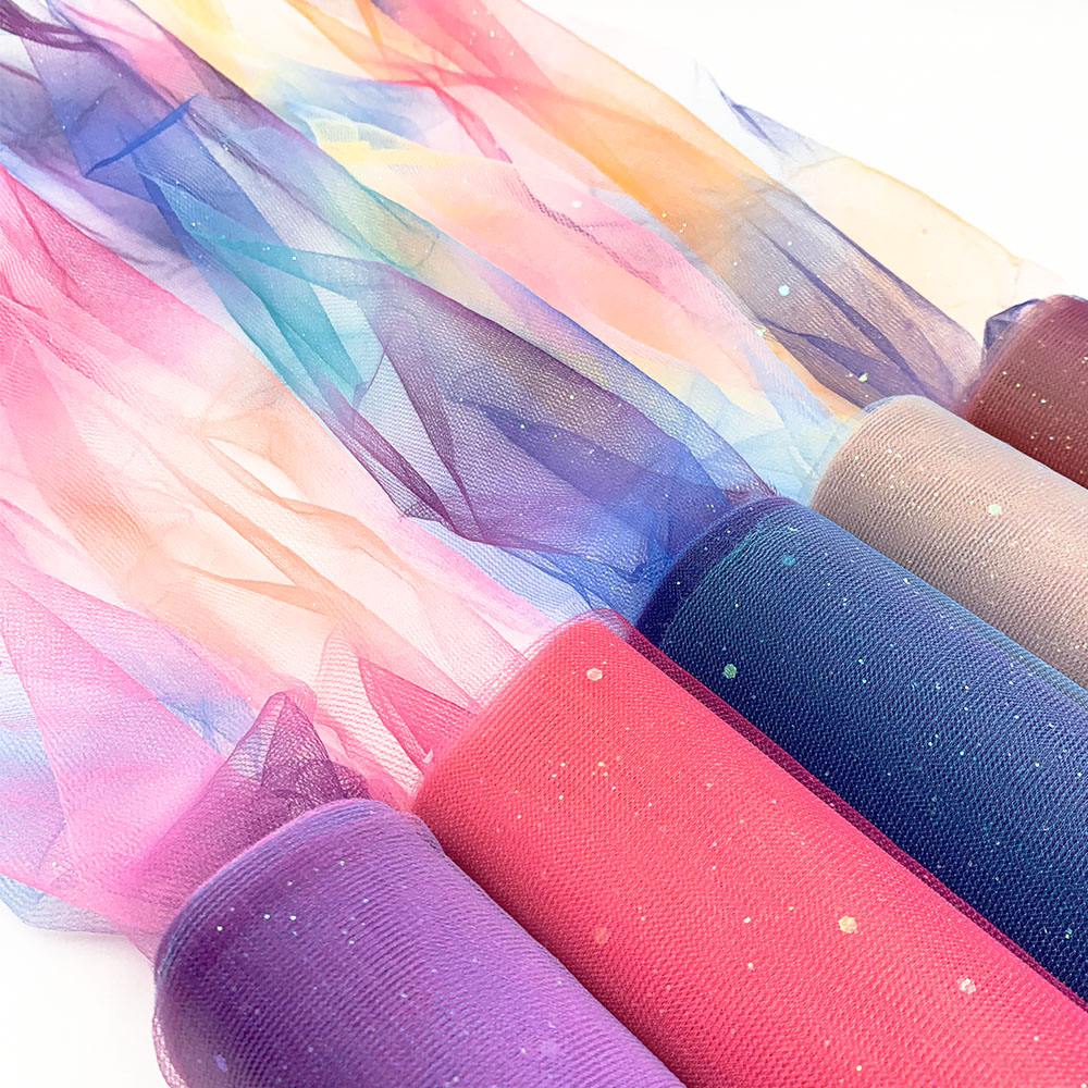 Table Runner Sequin - 10Yards Rainbow Glitter Tulle Roll for