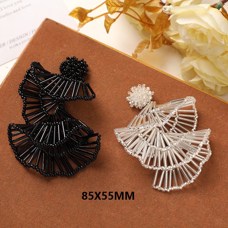Black Glass Beads Beaded Fan D - Supplier Wedding review and price