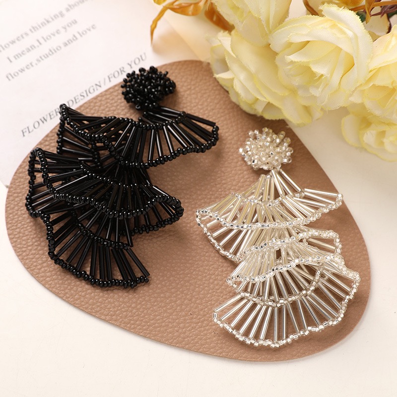 Black Glass Beads Beaded Fan D - Supplier Wedding review and price