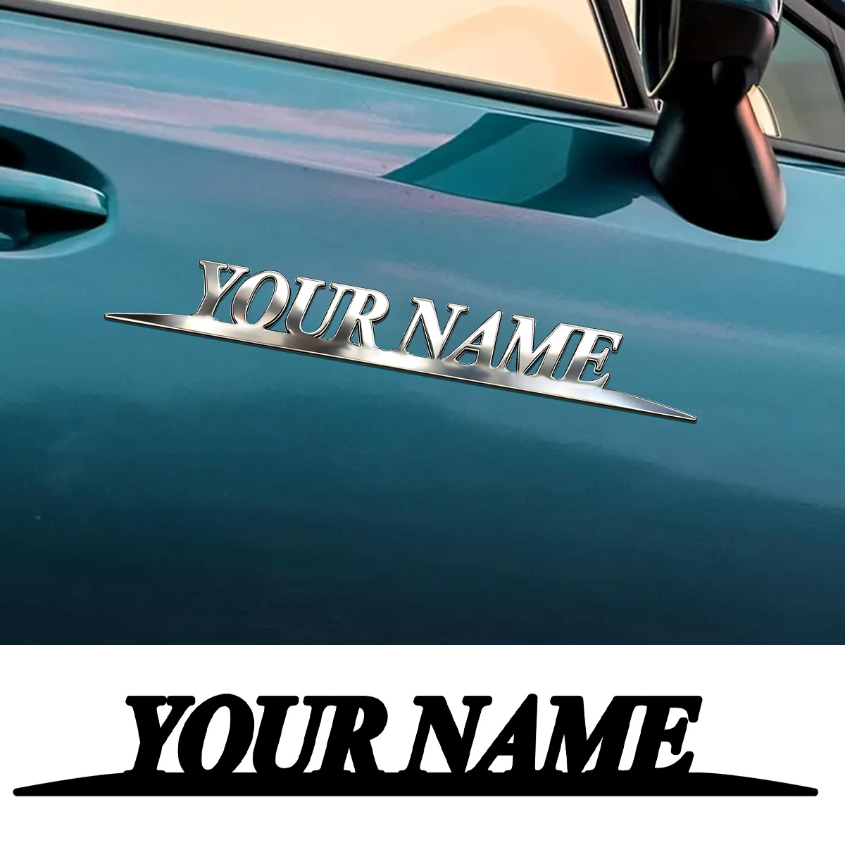 Metal Trendy YOUR NAME Sticker - Wedding Shop review and price