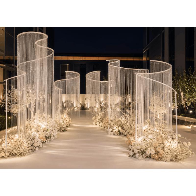 240-300 CM Tall Luxury  S Shap - Wedding Backdrop Curtain review and price
