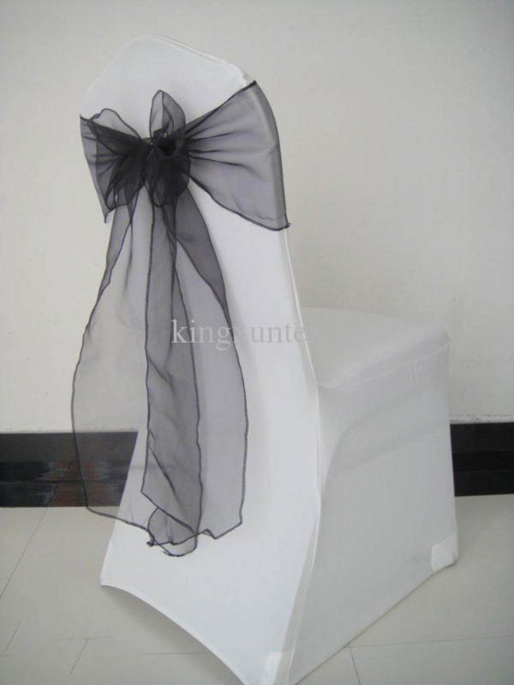 NEW CHAIR BOWS 50pcs/LOT Black - Chair Sash Organza review and price